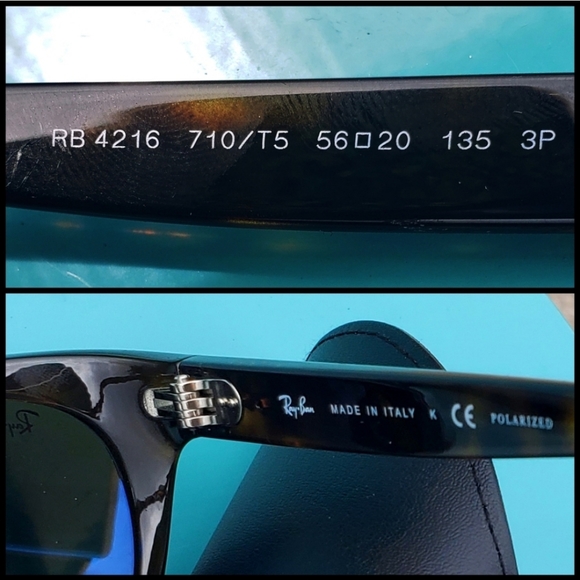 RAY-BAN Brown Gradient Rectangular Sunglasses, New - Picture 3 of 15